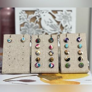 Lot of Clay Stud Earrings